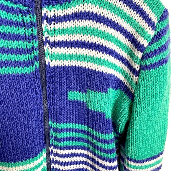 1980s vintage sweater jacket with zip front - unisex M-L - Picture 3 of 8